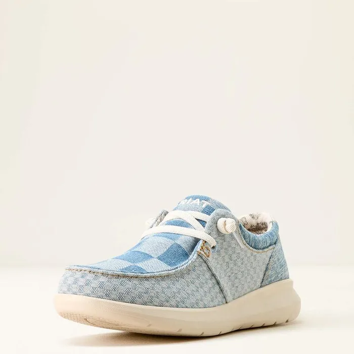 Women Shoes and Sneakers Ariat Hilo Shoe Mixed Light Checkered Denim