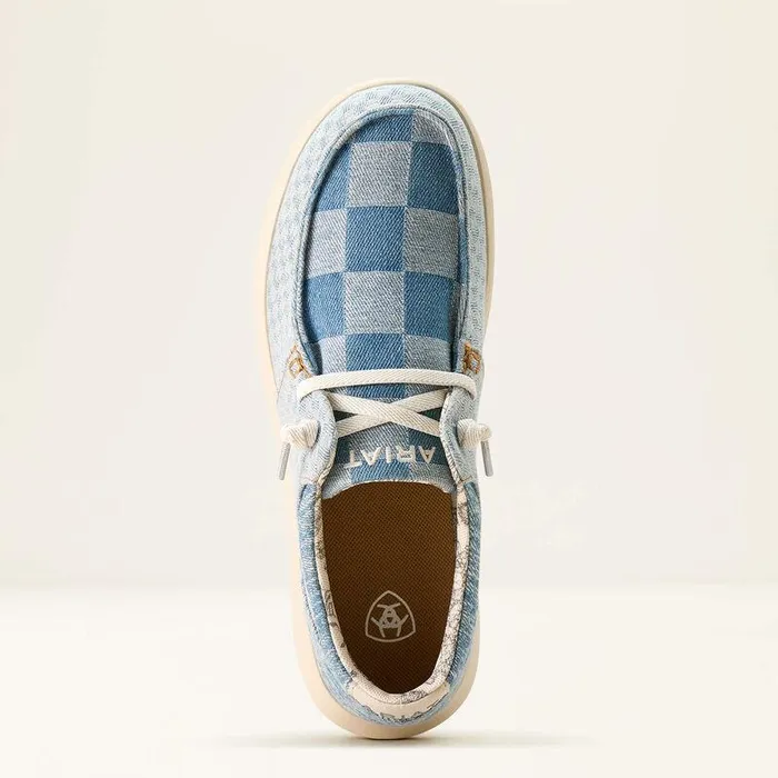 Women Shoes and Sneakers Ariat Hilo Shoe Mixed Light Checkered Denim