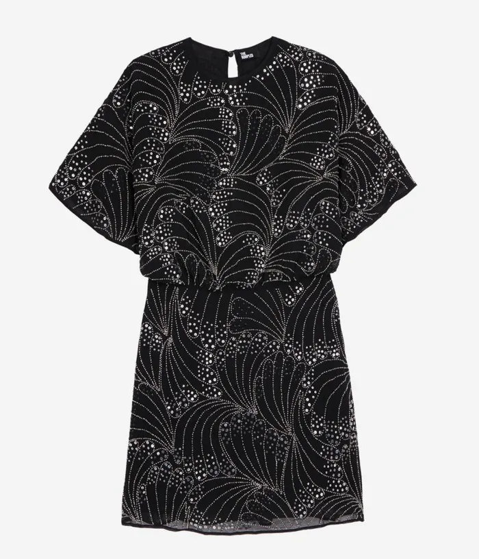 Women Short Black Dress With Sequins And Beads THE KOOPLES Dresses and Jumpsuits