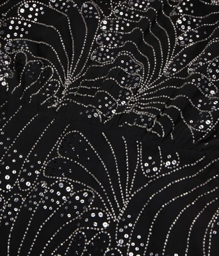 Women Short Black Dress With Sequins And Beads THE KOOPLES Dresses and Jumpsuits Women Short Black Dress With Sequins And Beads THE KOOPLES Dresses and Jumpsuits
