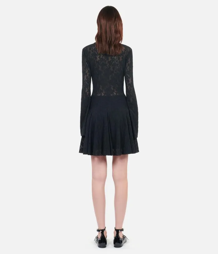 Women Short Black Lace Skater Dress THE KOOPLES Dresses and Jumpsuits
