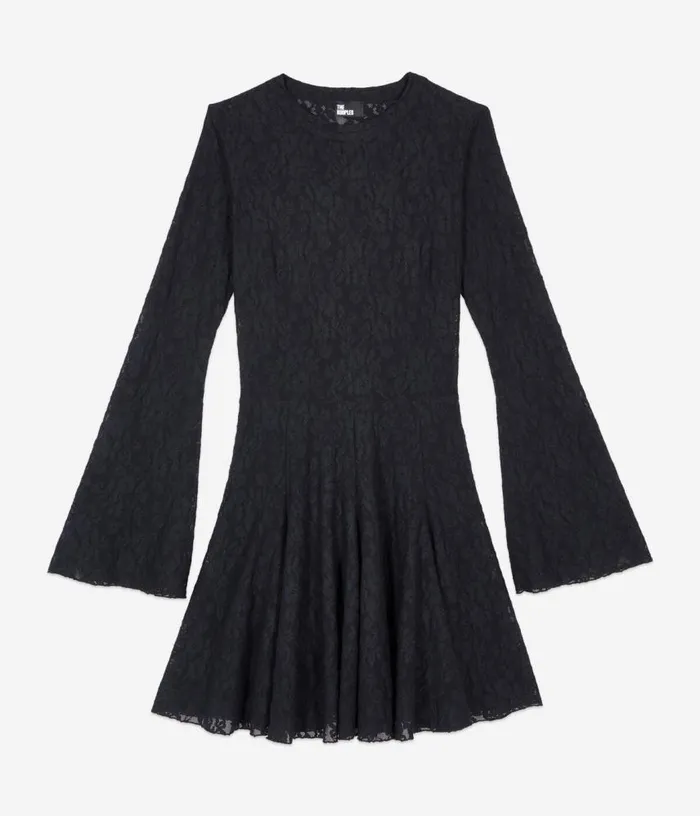 Women Short Black Lace Skater Dress THE KOOPLES Dresses and Jumpsuits