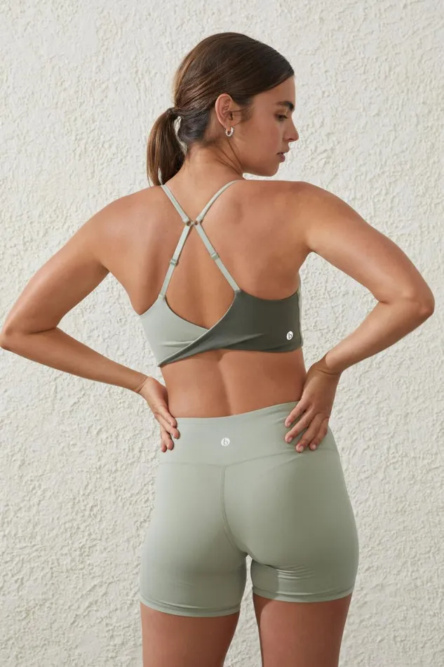 Women Shorts and Skirts Cotton On Ultra Soft Shaped Bike Short Green Cloud