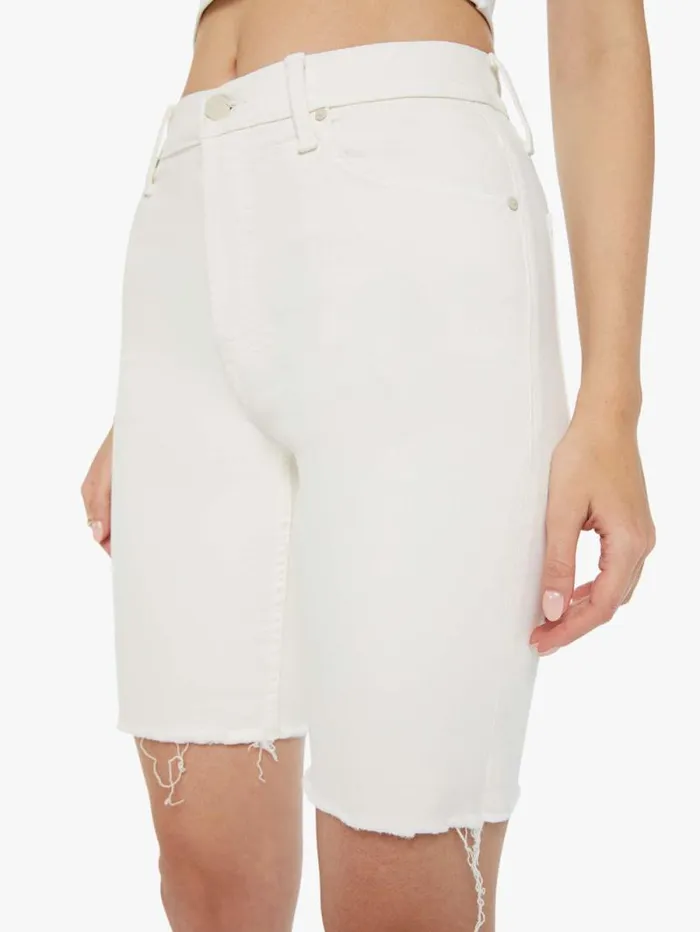 Women Shorts Mother Denim The Tomcat Bermuda Short Fray White natural
