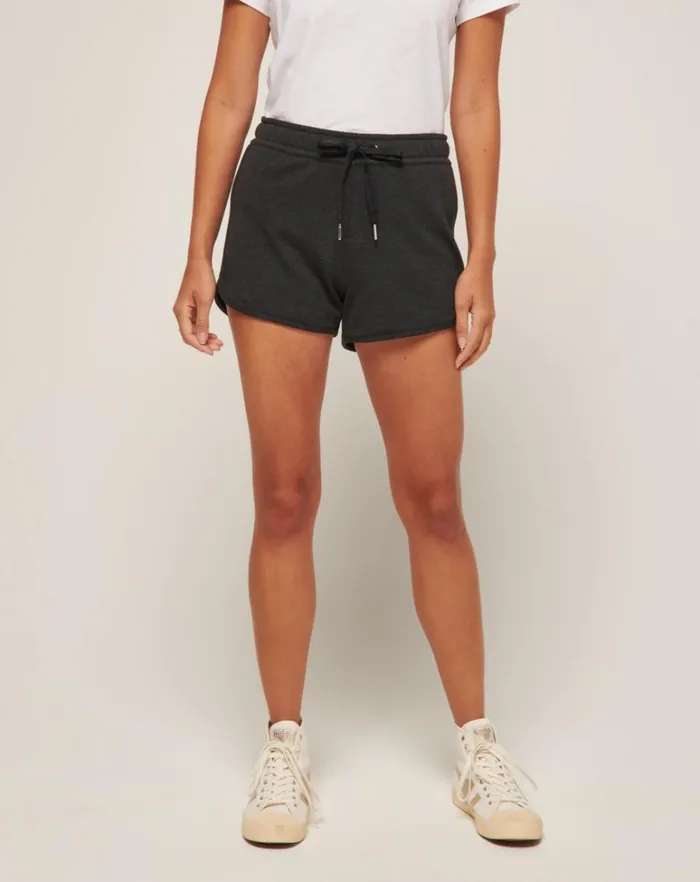 Women Shorts TravisMathew CLOUD FLEECE SHORT 20 Heather Black