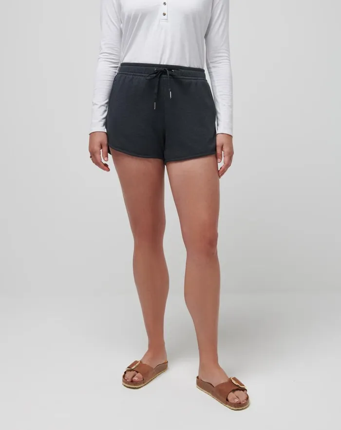 Women Shorts TravisMathew CLOUD FLEECE SHORT 20 Heather Black