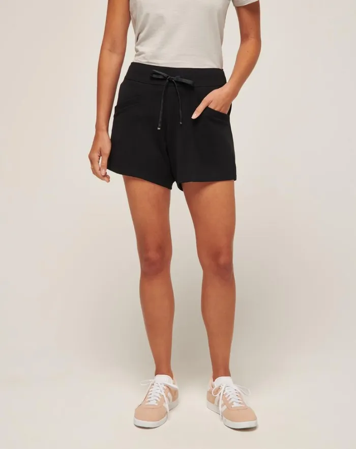 Women Shorts TravisMathew FRIDAY PONTE POCKET SHORT Black