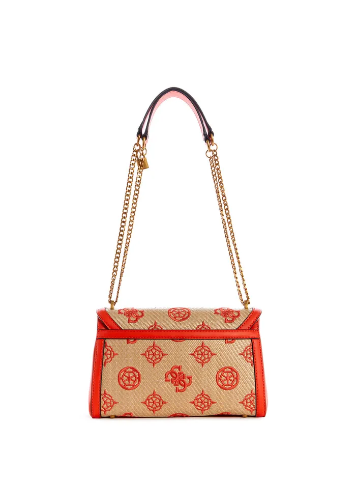 Women Shoulder Bag GUESS Red Katey Raffia Shoulder Bag Women Shoulder Bag GUESS Red Katey Raffia Shoulder Bag