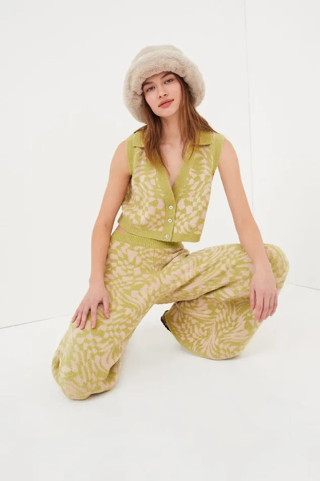 Women Simone Pant Green For Love and Lemons Knitwear Women Simone Pant Green For Love and Lemons Knitwear
