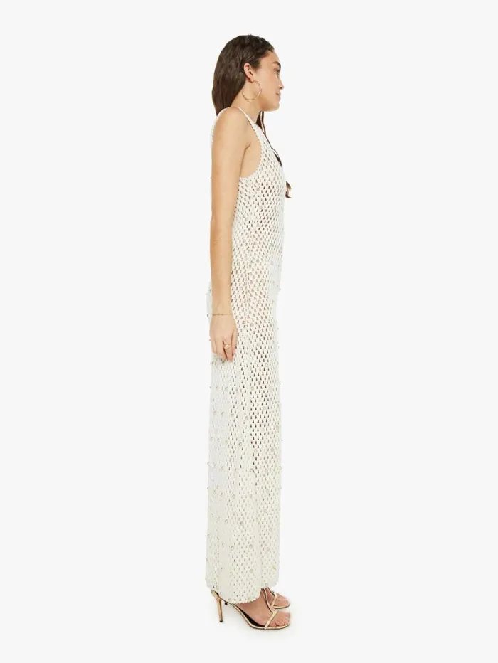 Women Skirts and Dresses Mother Denim Adele Pearl Crochet Dress Ivory