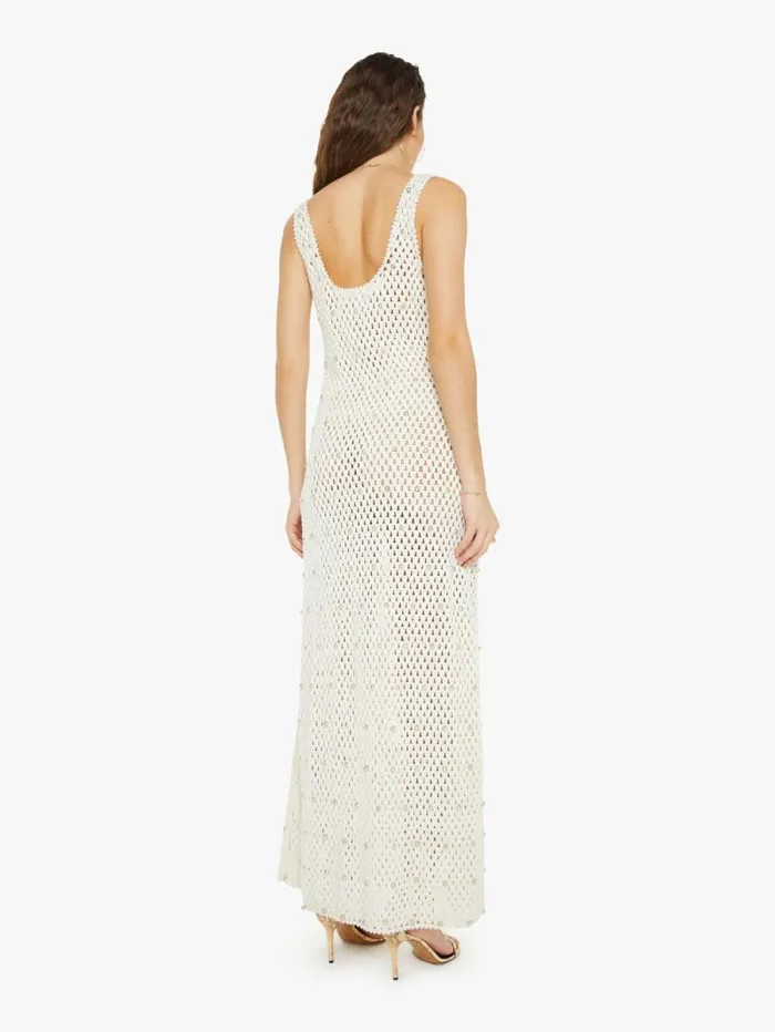 Women Skirts and Dresses Mother Denim Adele Pearl Crochet Dress Ivory