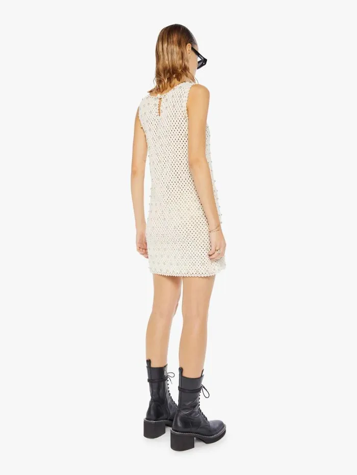 Women Skirts and Dresses Mother Denim Gia Bone And Bead Crochet Dress Ivory
