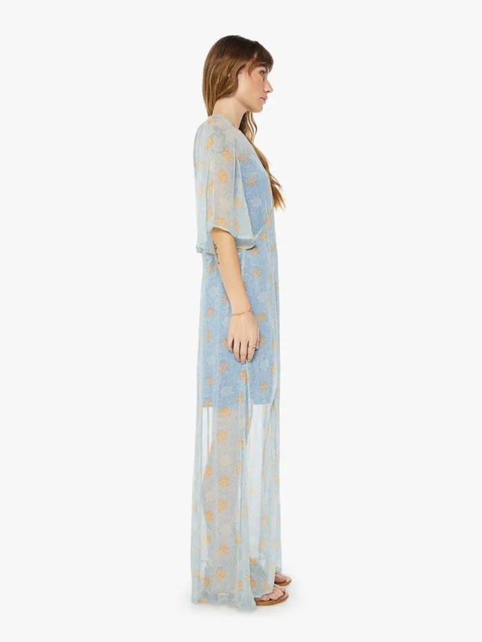 Women Skirts and Dresses Mother Denim Lily Dress Snowflake Print Tangerine