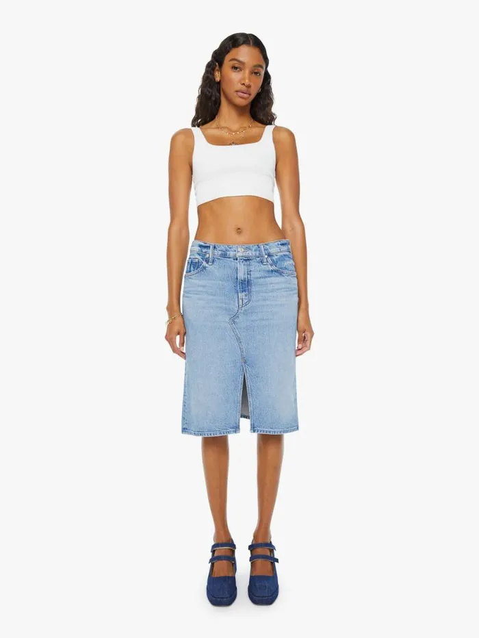 Women Skirts and Dresses Mother Denim The Ditcher Midi Skirt Blue
