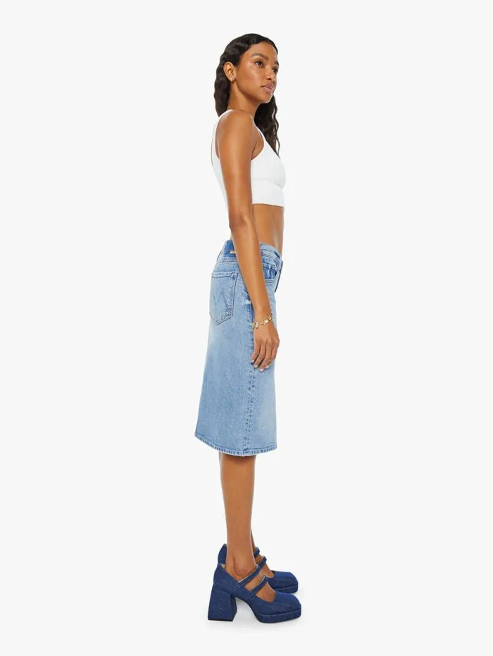 Women Skirts and Dresses Mother Denim The Ditcher Midi Skirt Blue