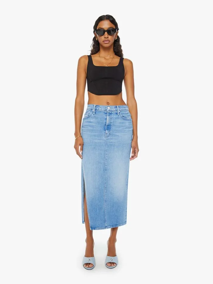 Women Skirts and Dresses Mother Denim The Split Second Blue