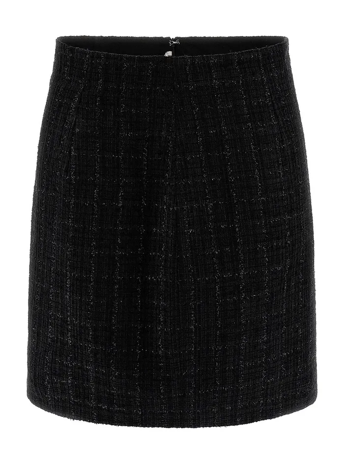 Women Skirts GUESS Black Emma Shimmer Tweed Mini Skirt Women Skirts GUESS Black Emma Shimmer Tweed Mini Skirt