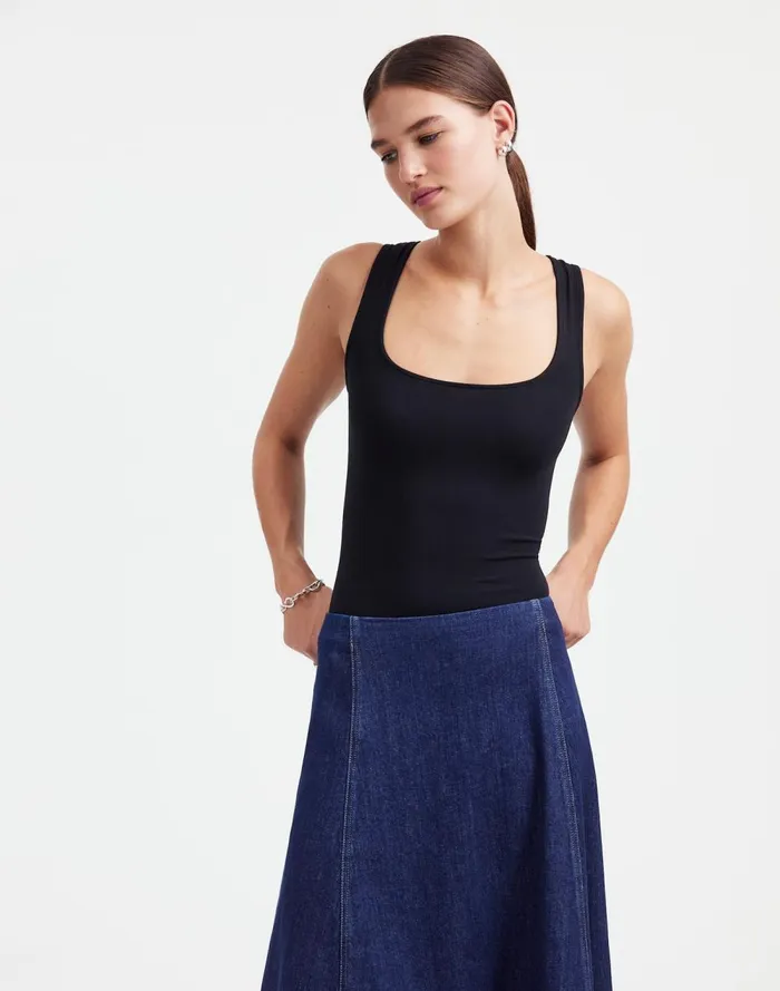 Women Skirts Madewell Alexa Chung For Madewell Denim Flare Midi Skirt In Pellson Wash Pellson Wash