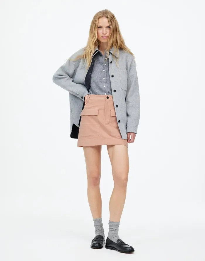 Women Skirts Madewell Utility Mini Skirt In Moleskin Pale Blush