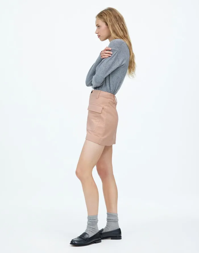 Women Skirts Madewell Utility Mini Skirt In Moleskin Pale Blush