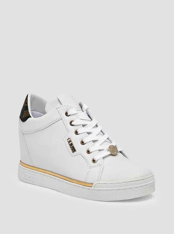 Women Sneakers GUESS White Logo Faster Low Top Sneakers