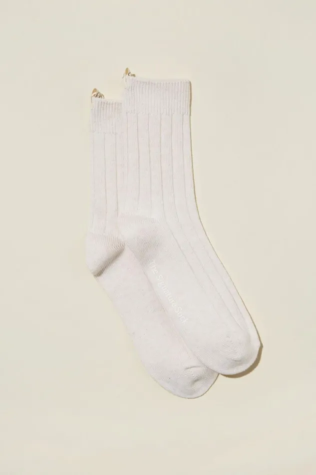 Women Socks Cotton On The Signature Crew Sock Coconut Marle