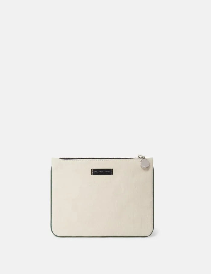 Women SOS Embroidered Zip Cardholder Ivorygreen Stella McCartney Card Cases Women SOS Embroidered Zip Cardholder Ivorygreen Stella McCartney Card Cases