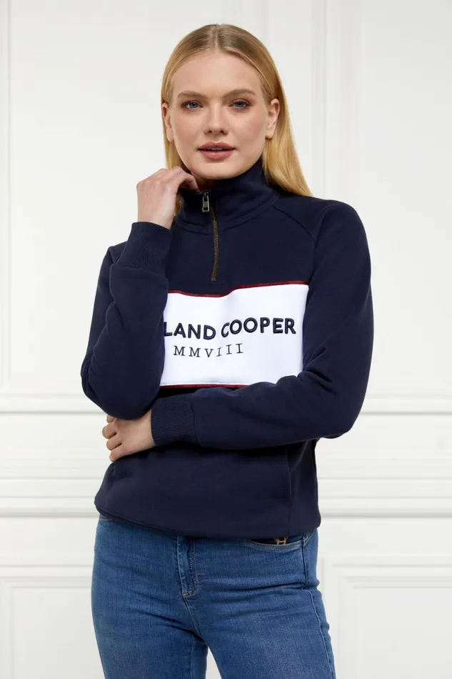 Women Sporting Heritage Zip Henley Ink Navy Holland Cooper Henley Women Sporting Heritage Zip Henley Ink Navy Holland Cooper Henley