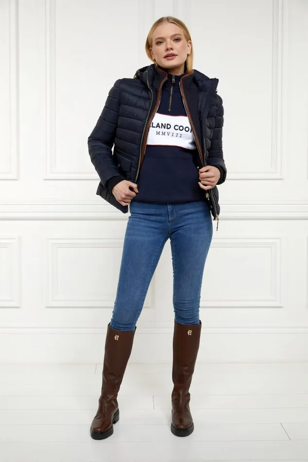Women Sporting Heritage Zip Henley Ink Navy Holland Cooper Henley Women Sporting Heritage Zip Henley Ink Navy Holland Cooper Henley