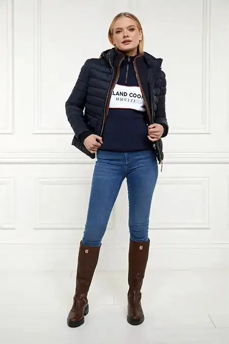 Women Sporting Heritage Zip Henley Ink Navy Holland Cooper Henley Women Sporting Heritage Zip Henley Ink Navy Holland Cooper Henley