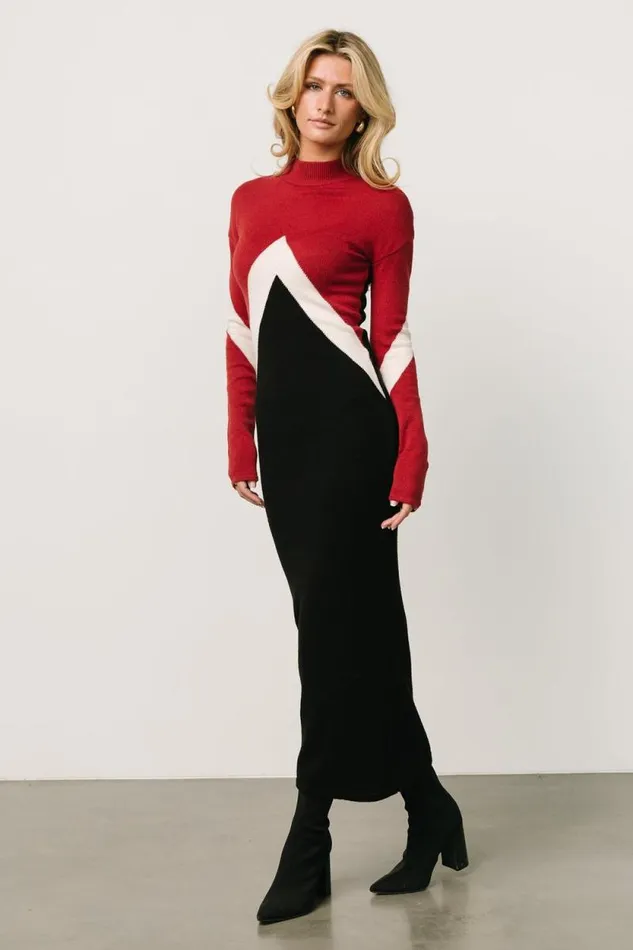 Women Squires Sweater Dress Red Black Baltic Born Sweaters Women Squires Sweater Dress Red Black Baltic Born Sweaters