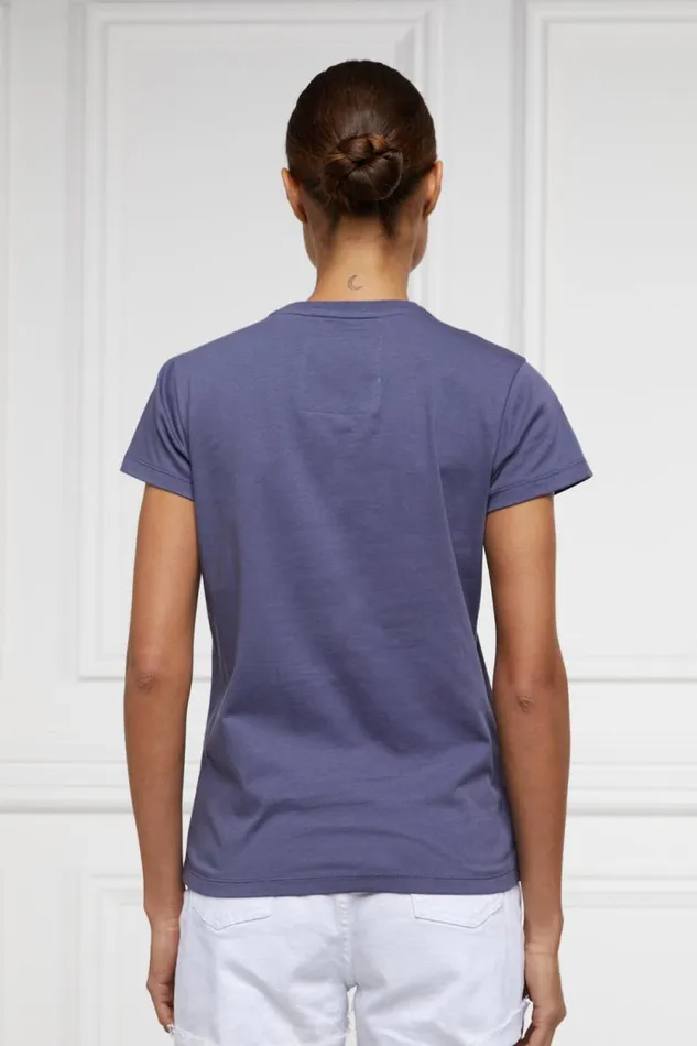 Women St Barths Polo Club Tee Yale Blue Holland Cooper Tees Women St Barths Polo Club Tee Yale Blue Holland Cooper Tees