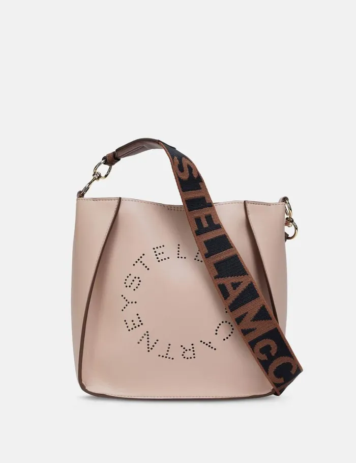 Women Stella Logo Shoulder Bag Blush Stella McCartney Logo Bag