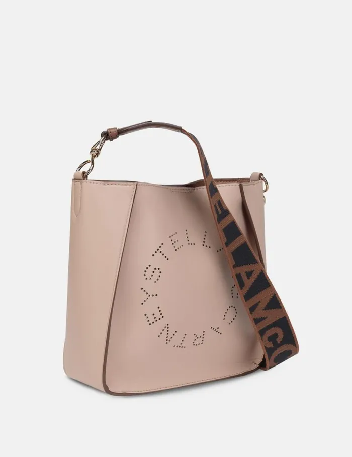 Women Stella Logo Shoulder Bag Blush Stella McCartney Logo Bag