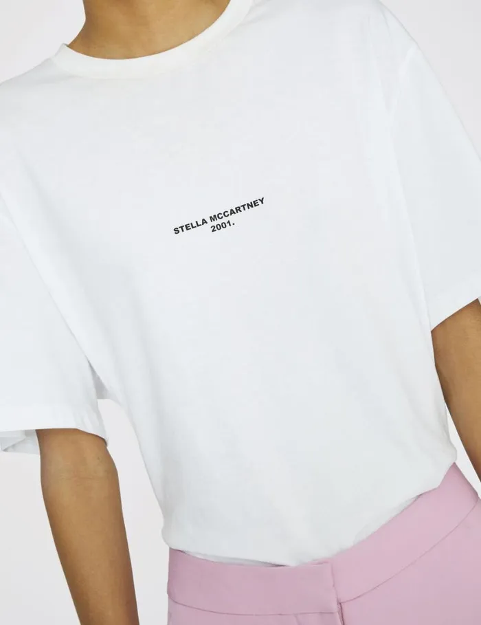 Women Stella McCartney 2001 Tshirt Pure White Stella McCartney Sweatshirts And TShirts