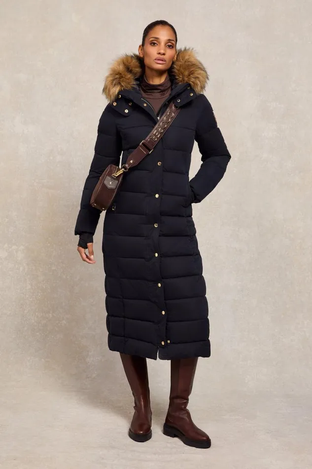 Women Stoneleigh Longline Coat Ink Navy Holland Cooper Coats Women Stoneleigh Longline Coat Ink Navy Holland Cooper Coats