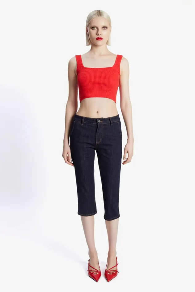 Women Straight Jean Bardot Bruna Pedal Pusher Jean In Dark Dark Women Straight Jean Bardot Bruna Pedal Pusher Jean In Dark Dark
