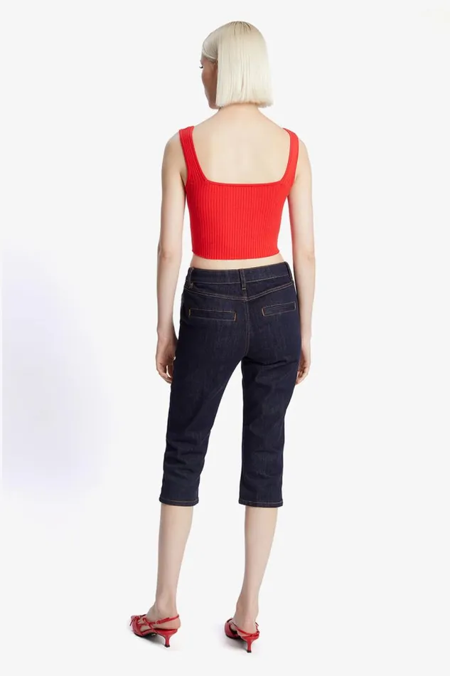 Women Straight Jean Bardot Bruna Pedal Pusher Jean In Dark Dark Women Straight Jean Bardot Bruna Pedal Pusher Jean In Dark Dark