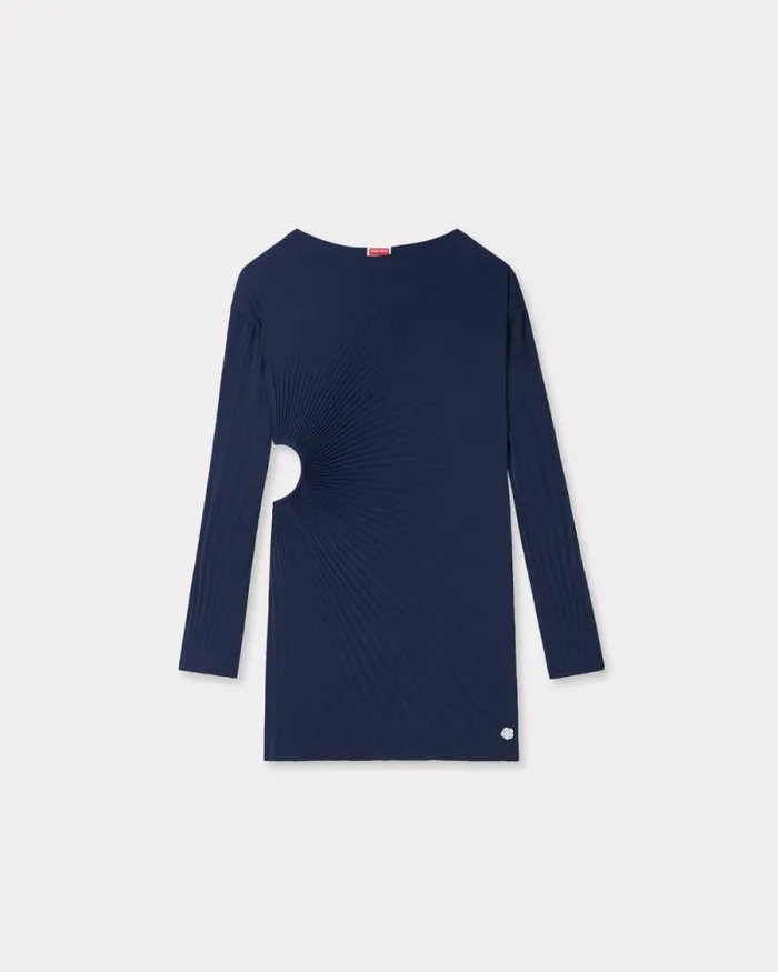 Women Sunray Pleats Short Dress Blue Black Kenzo Dresses And Skirts