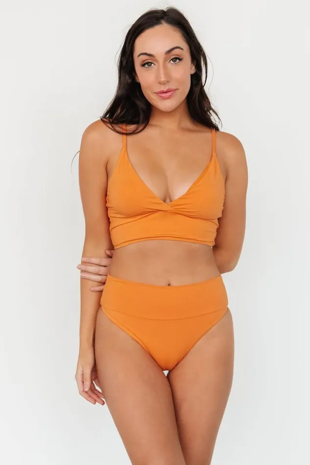 Women Sunny High Waisted Bikini Bottom Dusty Melon Baltic Born Bikini