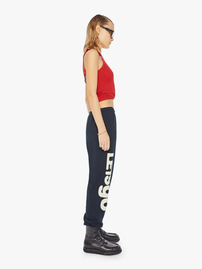 Women Sweatpants Mother Denim LETSGO OG Superyumm Sweatpant Blue navy