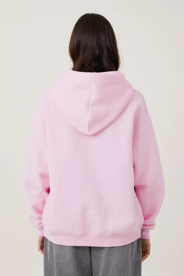 Women Sweats and Hoodies Cotton On Black Pink Hoodie Lcn Br Black Pink Born Pink Candy Pink