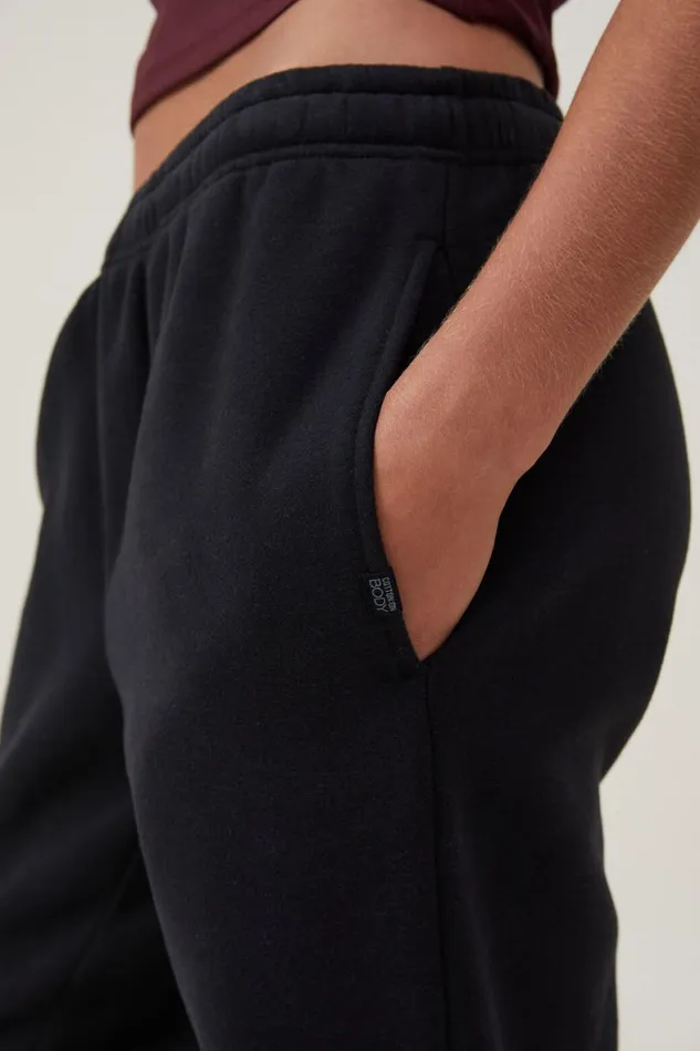 Women Sweats and Hoodies Cotton On Plush Essential Gym Sweatpant Black