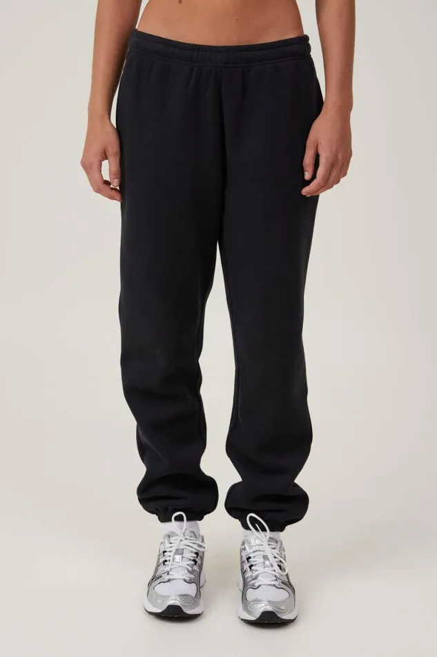 Women Sweats and Hoodies Cotton On Plush Essential Gym Sweatpant Black