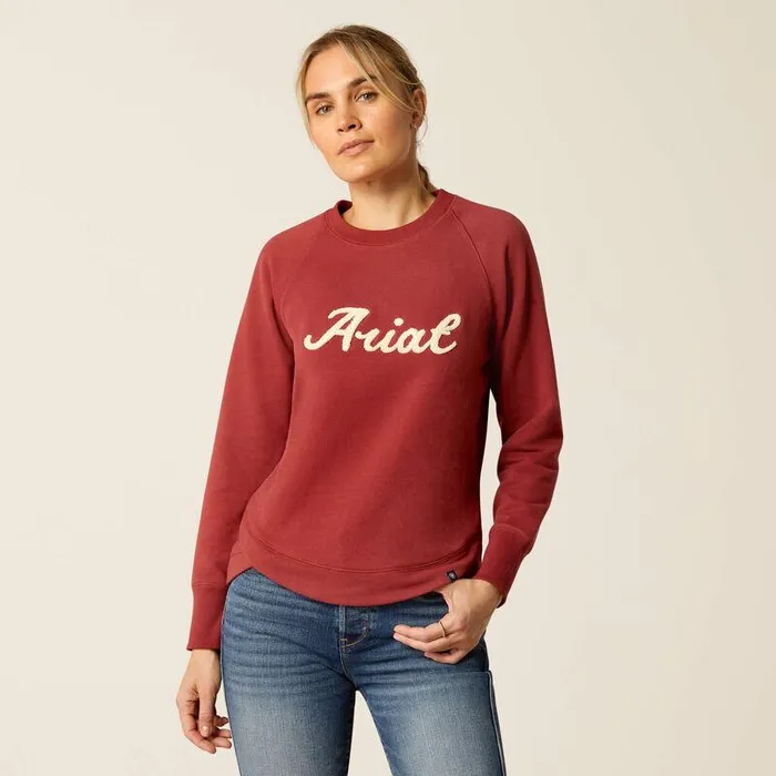 Women Sweatshirts and Hoodies Ariat Benicia Sweatshirt Burnt Russet