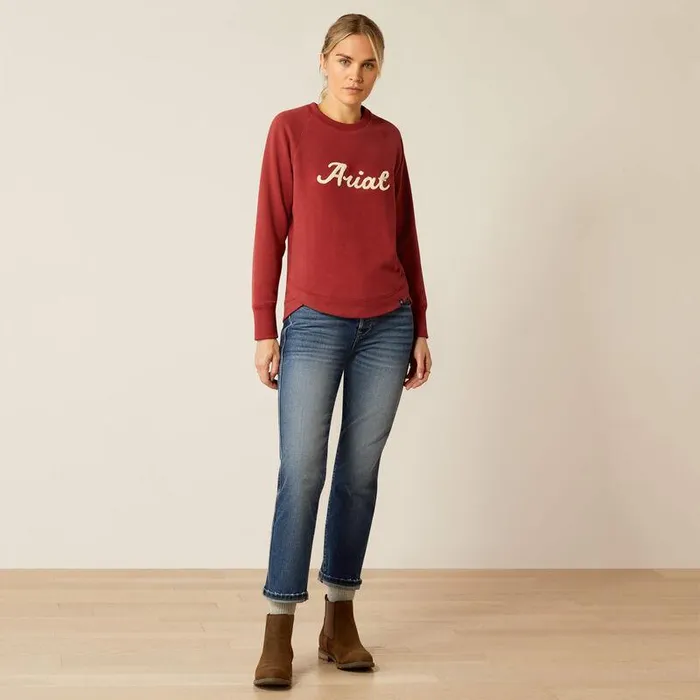 Women Sweatshirts and Hoodies Ariat Benicia Sweatshirt Burnt Russet Women Sweatshirts and Hoodies Ariat Benicia Sweatshirt Burnt Russet