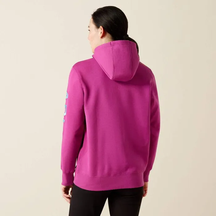 Women Sweatshirts and Hoodies Ariat Rebar Graphic Hoodie Willowherbmaui Blue
