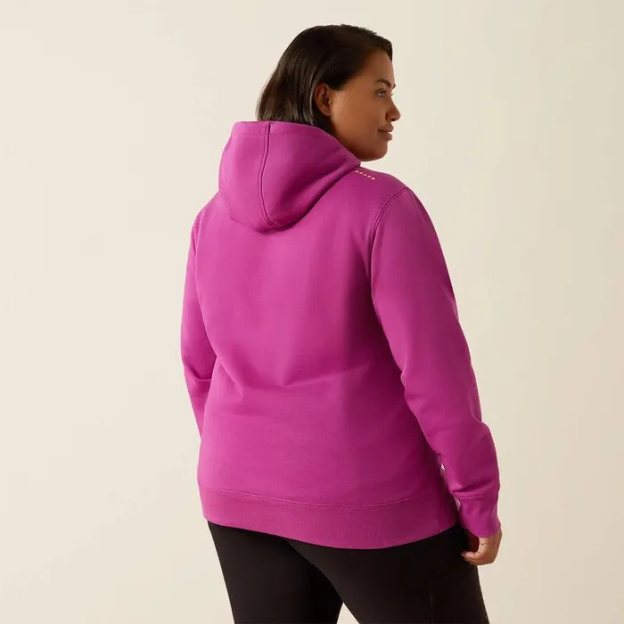 Women Sweatshirts and Hoodies Ariat Rebar Graphic Hoodie Willowherbmaui Blue