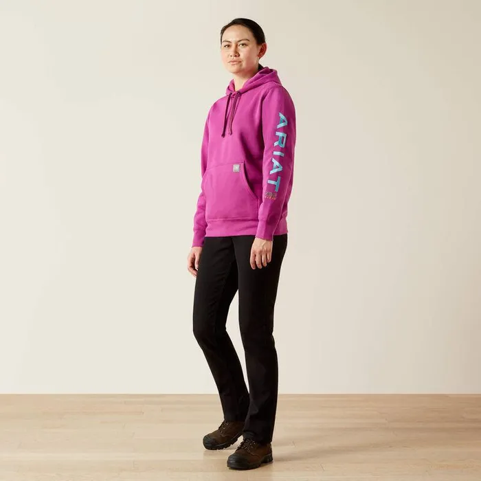 Women Sweatshirts and Hoodies Ariat Rebar Graphic Hoodie Willowherbmaui Blue