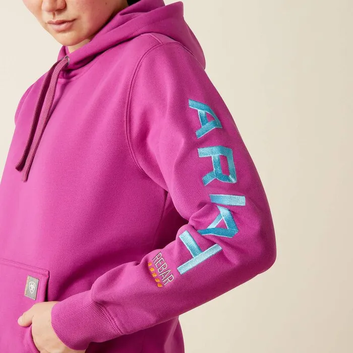 Women Sweatshirts and Hoodies Ariat Rebar Graphic Hoodie Willowherbmaui Blue